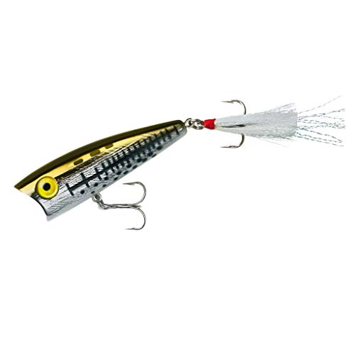 Topwater Popper Fishing Lure - Rebel Pop-R Ol' Bass (1/4 Oz)