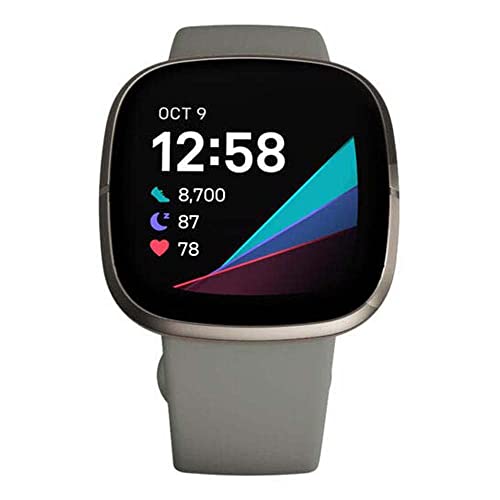 Fitbit Sense Smartwatch - Heart Health & Stress Management - Sage Grey/Silver