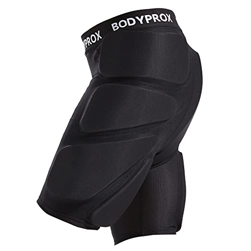 Protective Padded Shorts for Snowboarding & Skiing - Large Black
