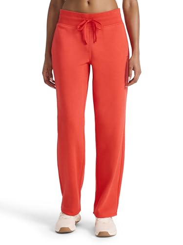 Cozy Classic Sweatpants for Women - Midweight Cotton-Poly Fleece - Medium / Energy Red