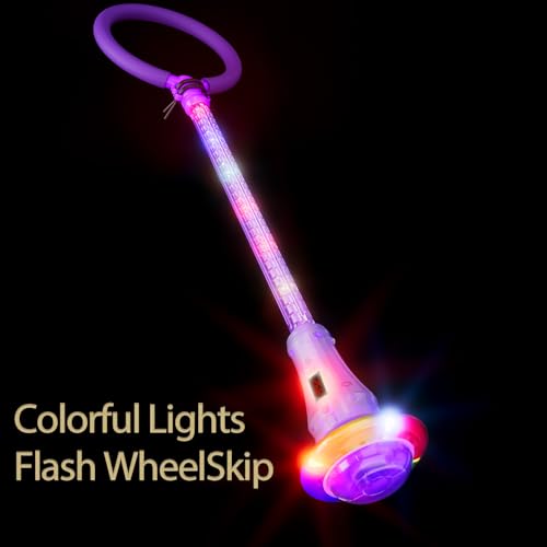 Purple Skip Ball for Kids with LED Lights and Digital Counter - Ankle Jump Toy by Mfcir