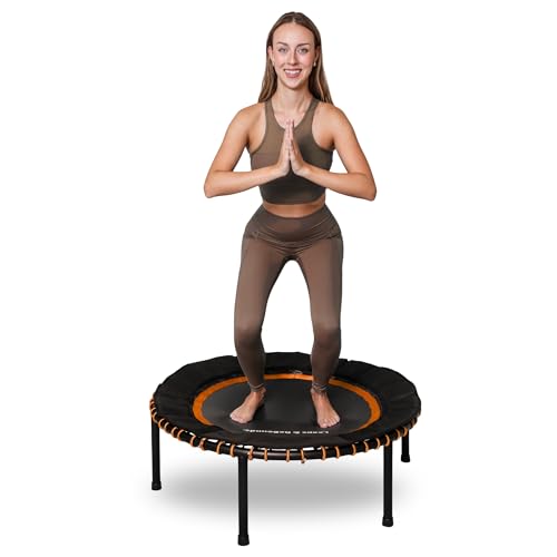 Fitness Trampoline - 48 Inch Indoor & Outdoor Rebounder for Low Impact Cardio - Orange