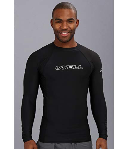 Men’s Long Sleeve Rashguard - UPF 50+ Protection - Large/Black
