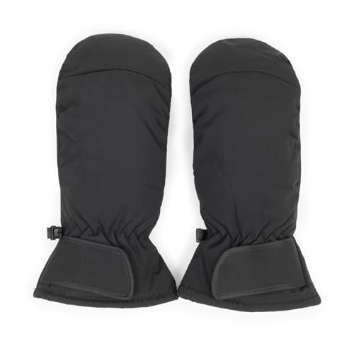 Insulated Winter Ski Mittens for Cold Weather - Black