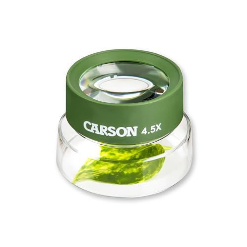 Carson Kids BugLoupe 4.5X Magnifier Stand for Insects, Plants, Coins, Stamps