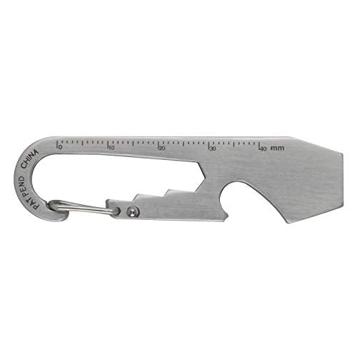 Stainless Steel Keychain Multi-Tool with Carabiner - 1 Pack
