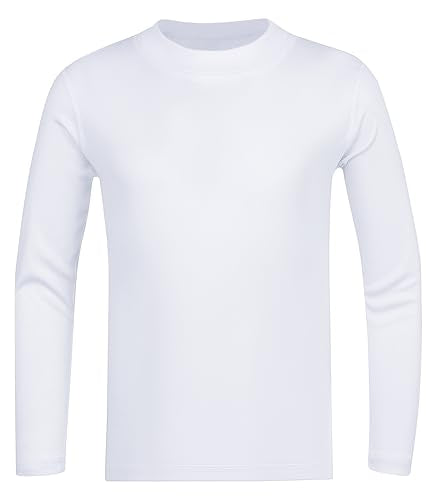 Runceptual X-Large Boys & Girls White UPF 50+ Long Sleeve Rash Guard Youth Swim Shirt