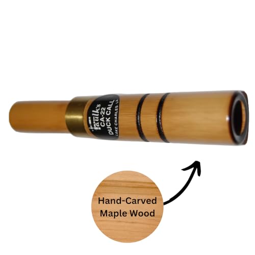 Faulk's Special Bamboo Cane Duck Call CA-22, Brown – Handcrafted Game Call