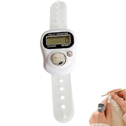 5-Digit LED Digital Handheld Tally Counter - White