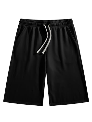 Men's Baggy Sweat Shorts Below Knee with Drawstring - Lightweight & Comfortable