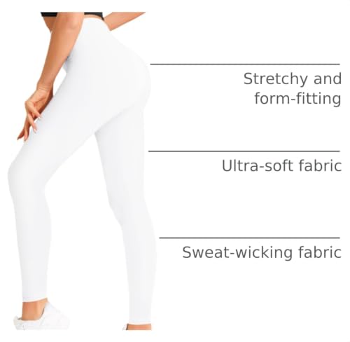 Comfy Women’s Leggings - Full Length & Capri - Large/X-Large - White