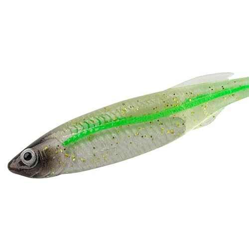PowerBait Drip Minnow Fishing Soft Bait - Green Liner, 5"
