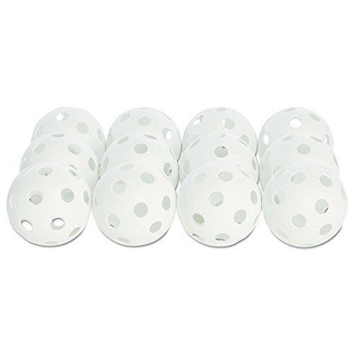 9" Hollow Plastic Baseballs – Set of 12 Lightweight Practice Balls