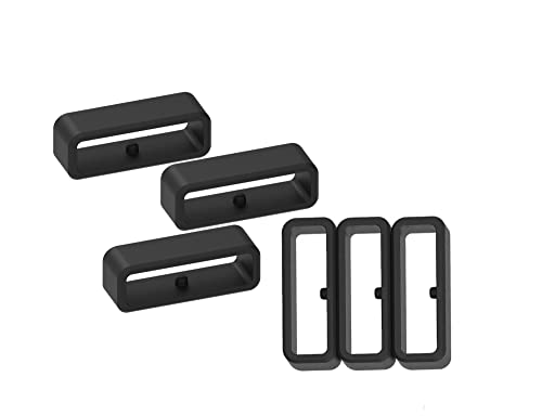 Silicone Replacement Fastener Ring for Fitbit Charge 6/5/4/3/2 - Pack of 6
