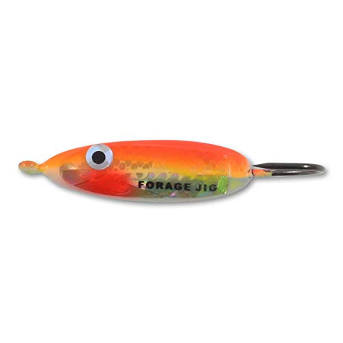 Super Glow Perch Forage Minnow Jig - 6 Pack Ice Fishing