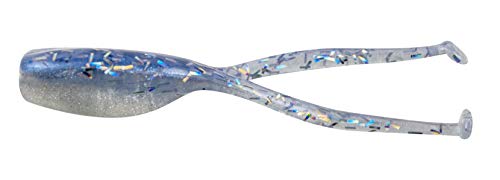 Crappie Fishing Lure - Slab Dockt'R Soft Plastic Bait, 2.5", Pack of 12 - Blue Ice