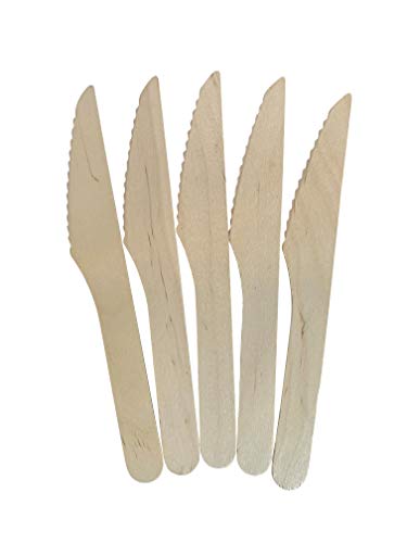 Biodegradable Wood Cutlery Knife - 6.5 Inch - 100 Count