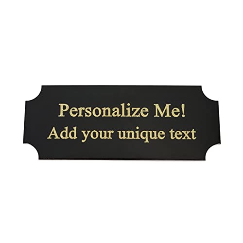 Personalized Black Brass Trophy Award Name Plates - 2.5" W x 1" H