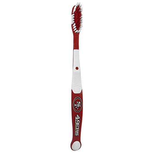 San Francisco 49ers MVP Toothbrush - Red, Soft Bristles & Gum Massagers