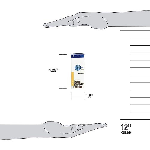 Metal Detectable Adhesive Bandages - 1 x 3 Inch - 25 Count Blue Refill