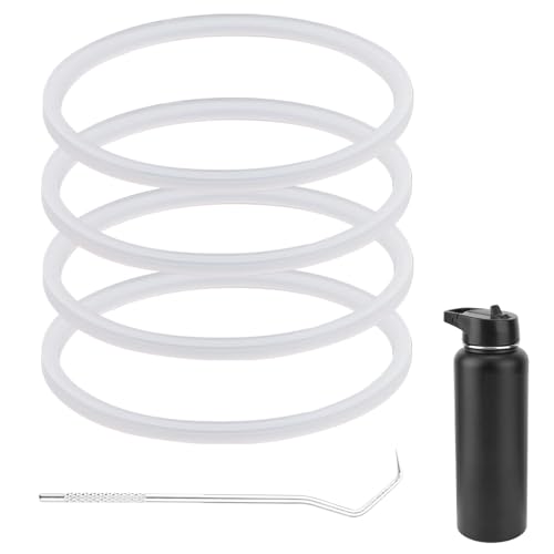 Wide Mouth Bottle Gasket Replacement - 4 Pack for Straw Bottles