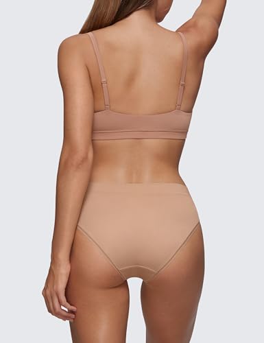 CRZ YOGA SoftHold Bikini Underwear 3 Pack - Large Warm Beige