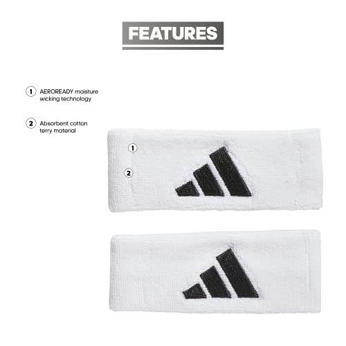 Bicep Arm Band - White/Black - 2-Pack - Moisture Wicking