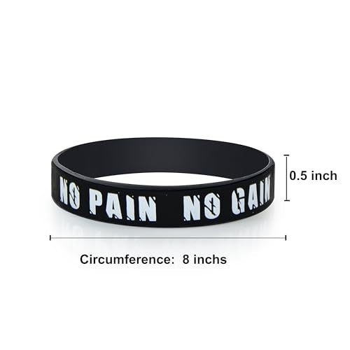 Inspirational Silicone Wristbands - 6 Pack of Motivational Messages