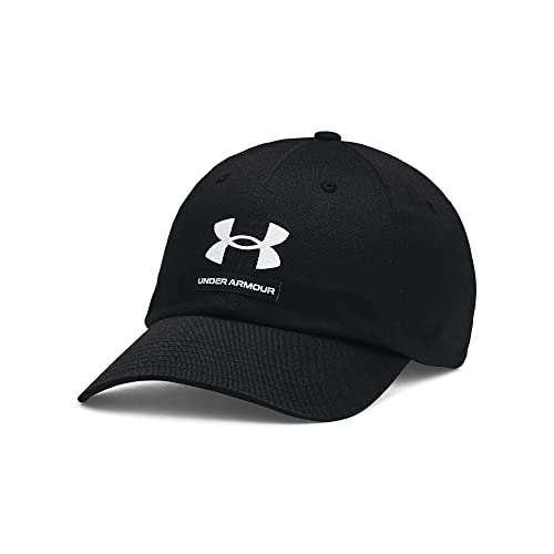 Under Armour Men's Branded Hat Black/White Adjustable Cotton Cap