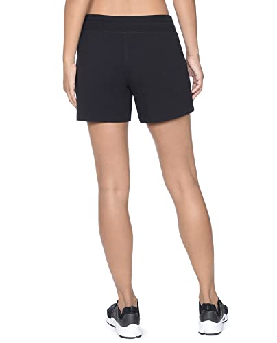 Danskin Women's Essential Active Drawcord Short, Medium, Black