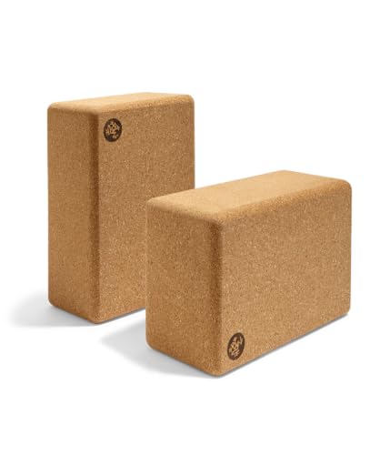 Cork Yoga Block - 4" x 6" x 9" Extra Firm Support for Yoga & Pilates