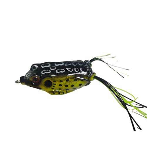 Weedless Topwater Frog Lures - 5pcs Lifelike Bass Fishing Baits