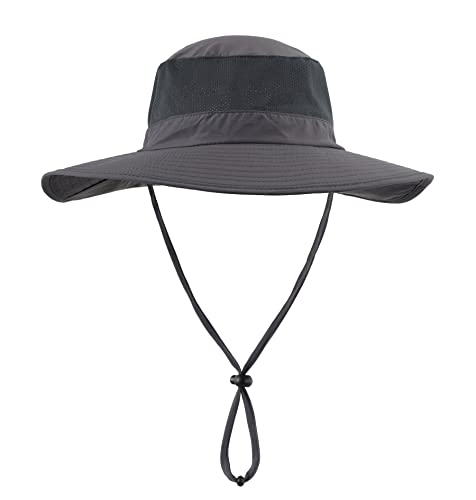 Wide Brim UPF50+ Outdoor Mesh Sun Hat with Neck Flap