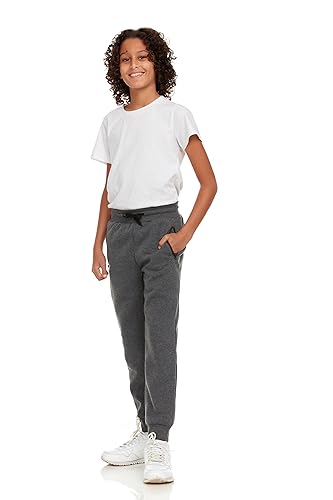 Boys Fleece Joggers with Zipper Pocket & Drawstring - X-Large