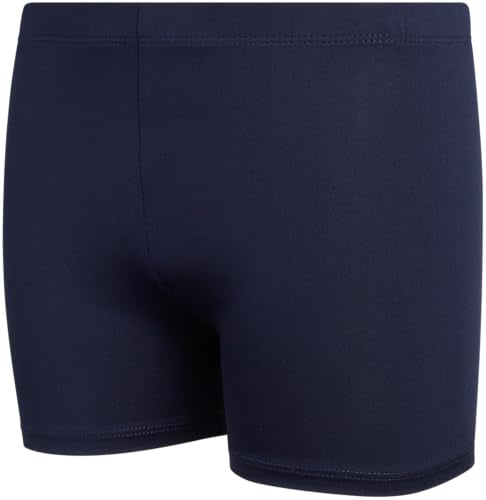 Girls Athletic Bike Shorts 2 Pack - Soft Stretch, Navy 6X