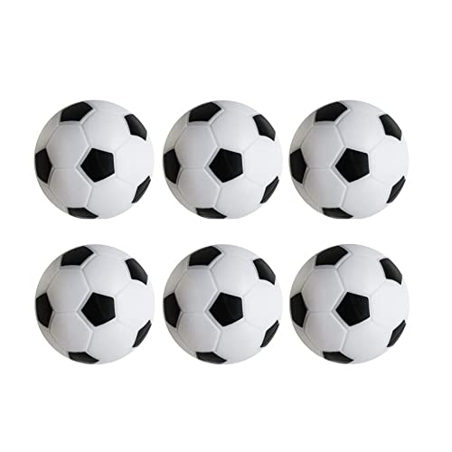36mm Foosball Replacement Balls - 6 Pack Black & White