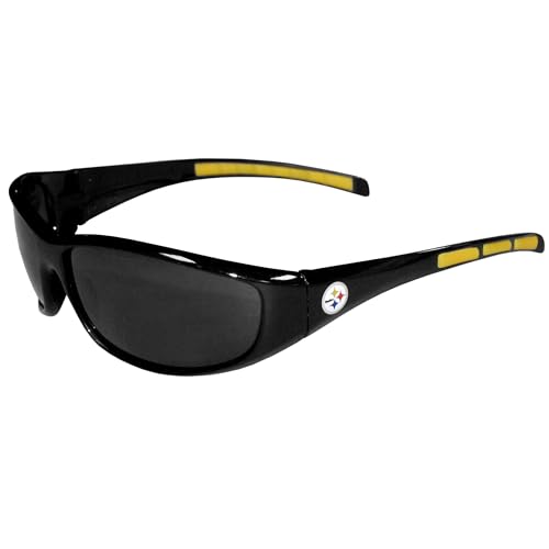 Pittsburgh Steelers Men's Wrap Sunglasses - Black