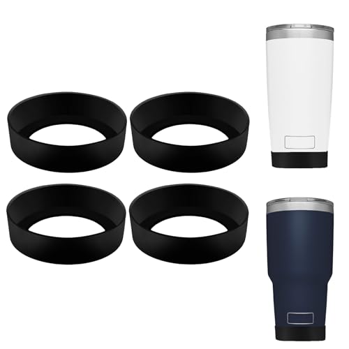 Silicone Boot Sleeve for Tumbler 30 oz & 20 oz - Black, 4 PCS