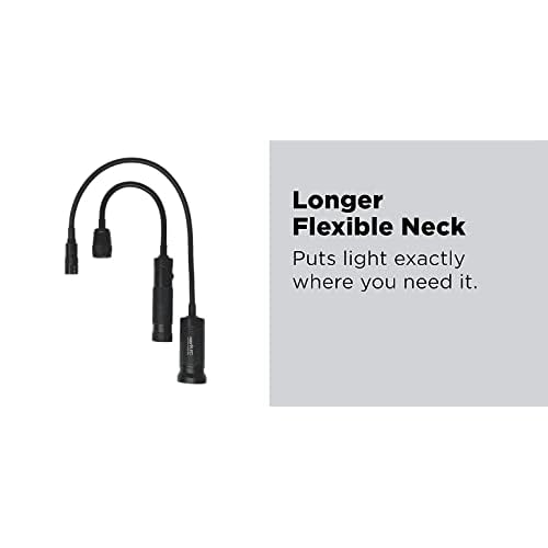 NextLED Flexible Shaft Magnetic LED Flashlight and Pickup Tool, Telescoping Neck with Extendable Neck up to 20 Inches, 300 Lumen Cree COB LED Work Light, Strong Magnetic bottom, Pick up to 1Lb