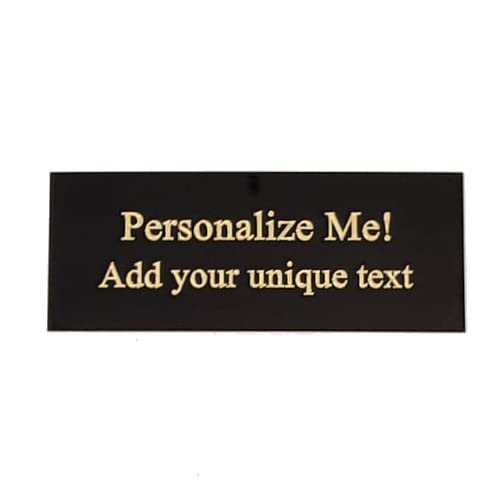 Personalized Black Brass Trophy Award Name Plates - 2.5" W x 1" H