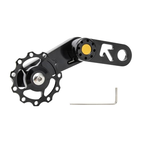 ZLiT Bike Single Speed Chain Tensioner in Black – Aluminum Alloy, CNC Durable
