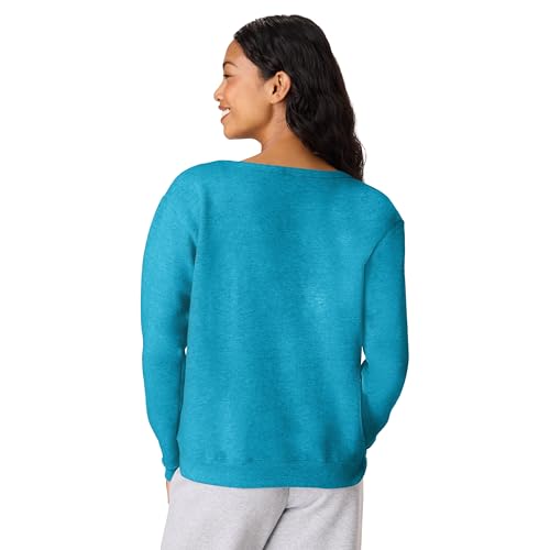 EcoSmart Women's Fleece Quarter-Zip Pullover - Bold Blue Heather, Large