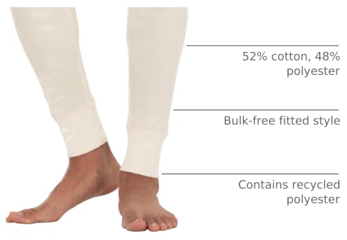 Fruit of the Loom Premium Men’s Waffle Thermal Bottoms – Large / Natural, 1 Pack