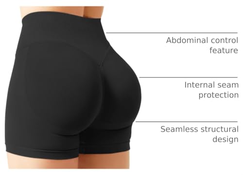 Women's Scrunch Butt Lifting Gym Biker Shorts - Medium/Black