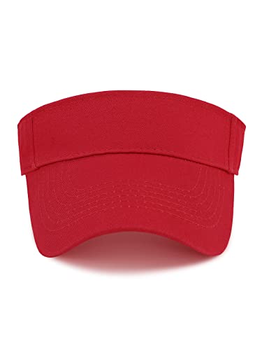 Komorebi Red One Size Unisex Sun Visor Hat for Running & Sports - Summer Sun Protection