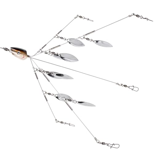 Alabama Umbrella Fishing Rig with 8 Blades - Silver