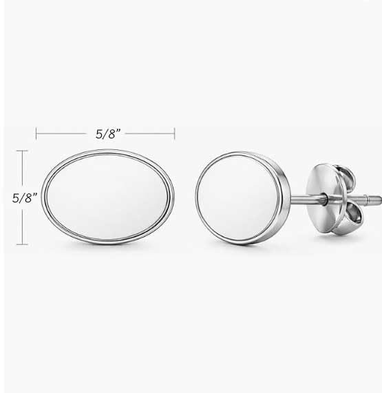 Dallas Cowboys Logo Post Earrings - Silver, Hypoallergenic