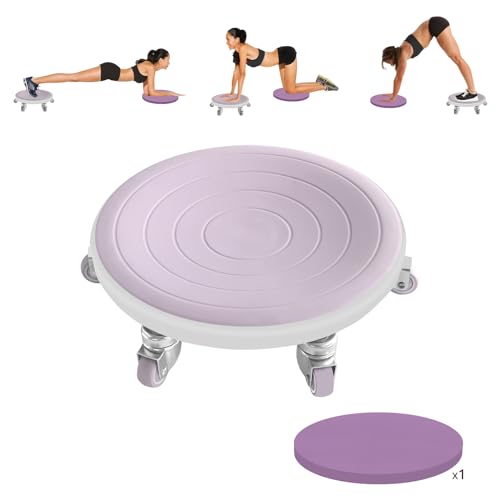 6 Wheel Ab Roller with Knee Pads - Purple Ab Exercise Equipment