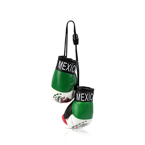 Mini Mexico Flag Boxing Gloves - Hanging Punching Pendant