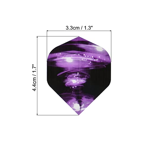 Dart Flights - Durable Replacement Darts Accessories - Black & Purple